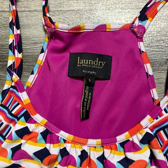 Laundry By Shelly Segal Sleeveless Waist Tie Midi Dress Multi Women’s Size S - Picture 8 of 10